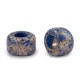 DQ Greek Ceramic beads 9mm Gold spot - Dark blue